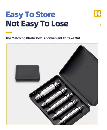 TOOLEYE Beschädigte Schraube Extractor Set Zentrum Bohrer Set Holzbearbeitung Werkzeuge Gebrochene Bolzen Extractor Schrauben Schrauben Entferner Extractor