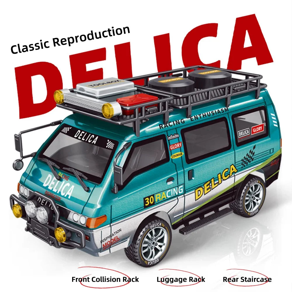 1/24 RC Car 1:24 Scale Mitsubishi Delika Car Model 2WD/4WD High Speed Remote Control Car Toy With Light Gift.