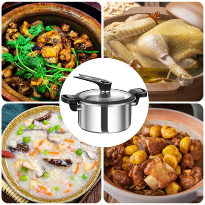 Portable Pressure Cooker Fast Cooking Stew Pot Pressure Cooker Stainless Steel Fast Cooking Multifunctional Kitchen Accessories.