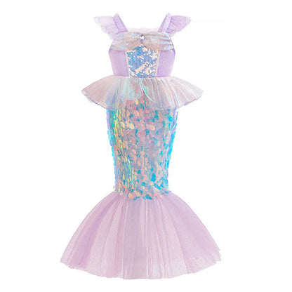 Pailletten Mädchen Party Kleider Meerjungfrau Mottoparty Prinzessin Kleid Performance Kostüm Kinder Geburtstag Geschenke Kleider für Mädchen Abschlussball