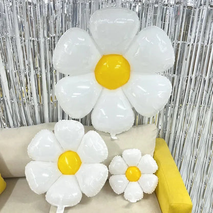 10/1PCS Weiß Gänseblümchen Blume Ballon Multi Größe Sonnenblumen Folie Ballons Helium Ball Kinder Geburtstag Party Baby Dusche dekoration.
