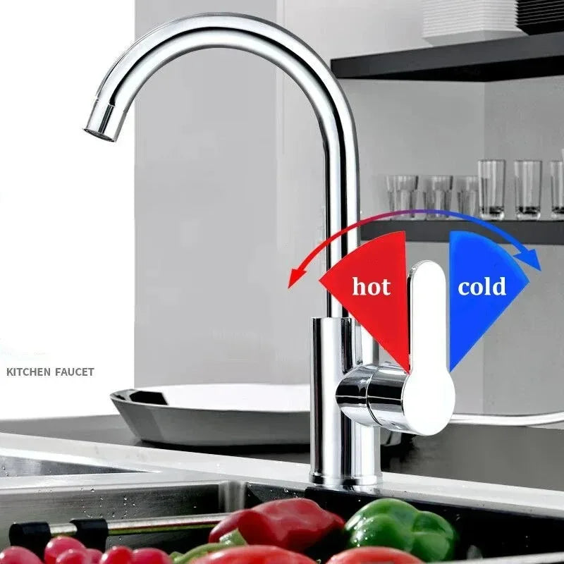 Household Splash-proof Boosting Hot And Cold Faucet Hot And Cold Kitchen Faucet Vegetable Wash Basin Dishwashing Pool Sink