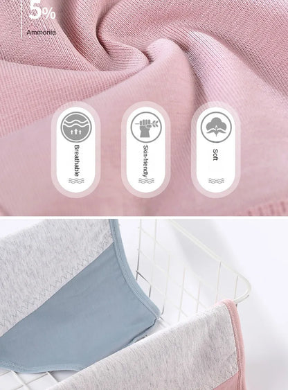 3PCS/set Women's menstrual briefs large flow postpartum water absorption leakproof briefs women's pure cotton menstrual briefs.