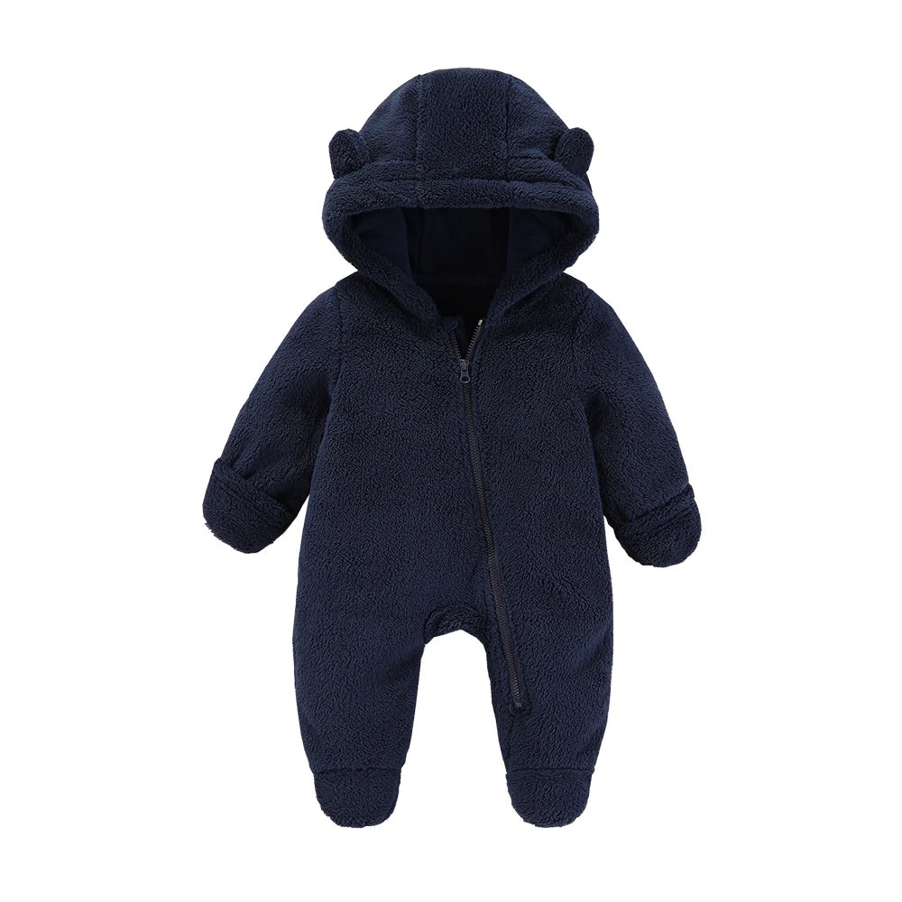 Neugeborenen Baby Flanell Strampler Weiche Warme Herbst Winter Body für Jungen & Mädchen Cartoon Print Overall 0-19M neugeborenen Baby Kleidung