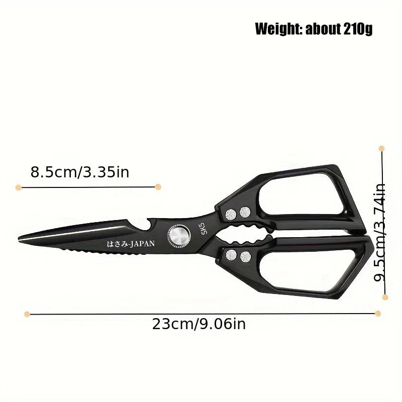 High Quality Multifunctional Kitchen Scissors Chicken Bone Scissors Fish Scale Scraper Bottle Opener Walnut Clip Kitchen Knife.