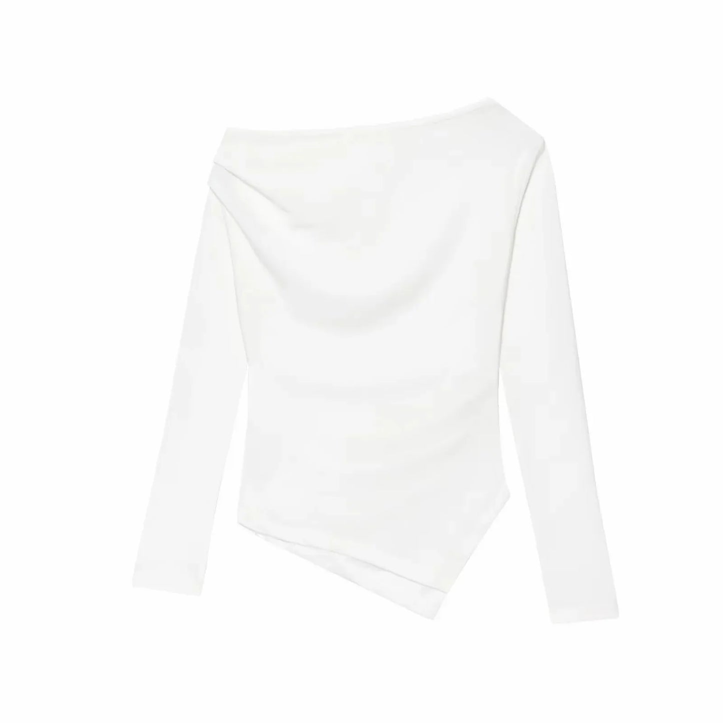 Asymmetric Short Top Woman Long SleevesTops Women Elastic Corset Top Female Streetwear Casual T-shirts Tops.