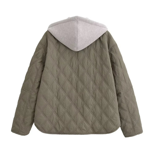 Unizera 2024 Herbst/Winter neues Produkt Mode lässig Damen Rundhals ausschnitt lose Langarm Kapuzen jacke Top.