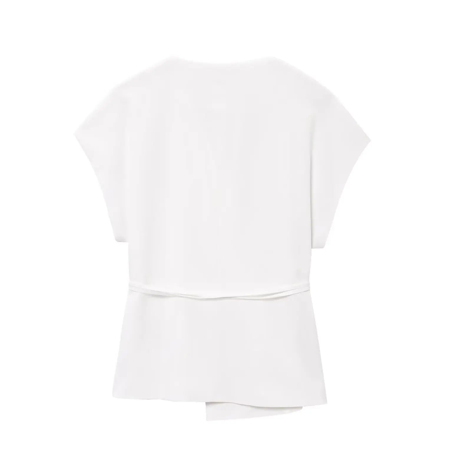 TFMLN Fashion Women's Trouser Suits Sleeveless V-Neck Top With Belt Straight Pants Sets 2025 Spring Summer Commuter 2 Piece Set.