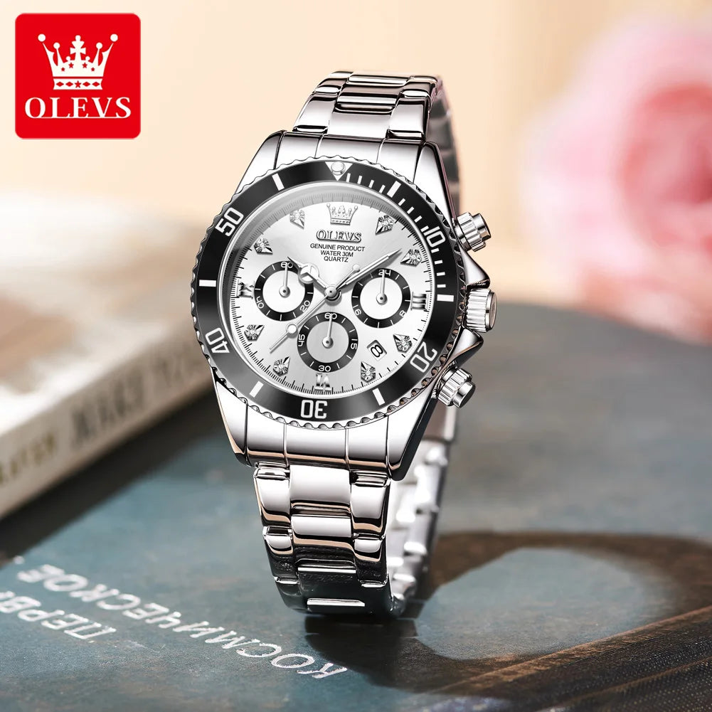 OLEVS 5632 Womens Watch Elegant Luxury Quartz Watch Zircon Scale Waterproof Luminous Automatic Date Ladies Watch Gifts Original