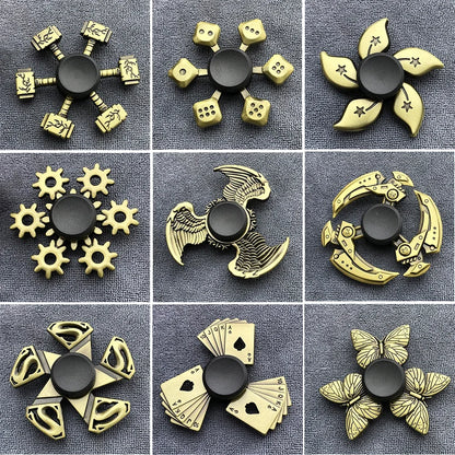 New Bronze Metal Alloy Fidget Spinner R188 Mute Bearing Hand Spinner Fingertip Gyro Stress Relief Toys For Kids Adult.