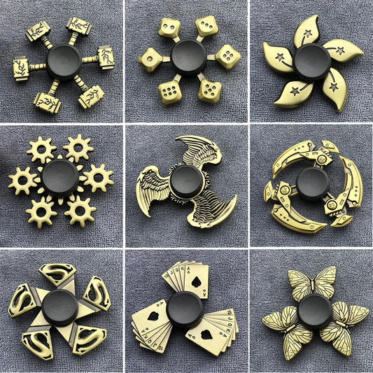 New Bronze Metal Alloy Fidget Spinner R188 Mute Bearing Hand Spinner Fingertip Gyro Stress Relief Toys For Kids Adult.