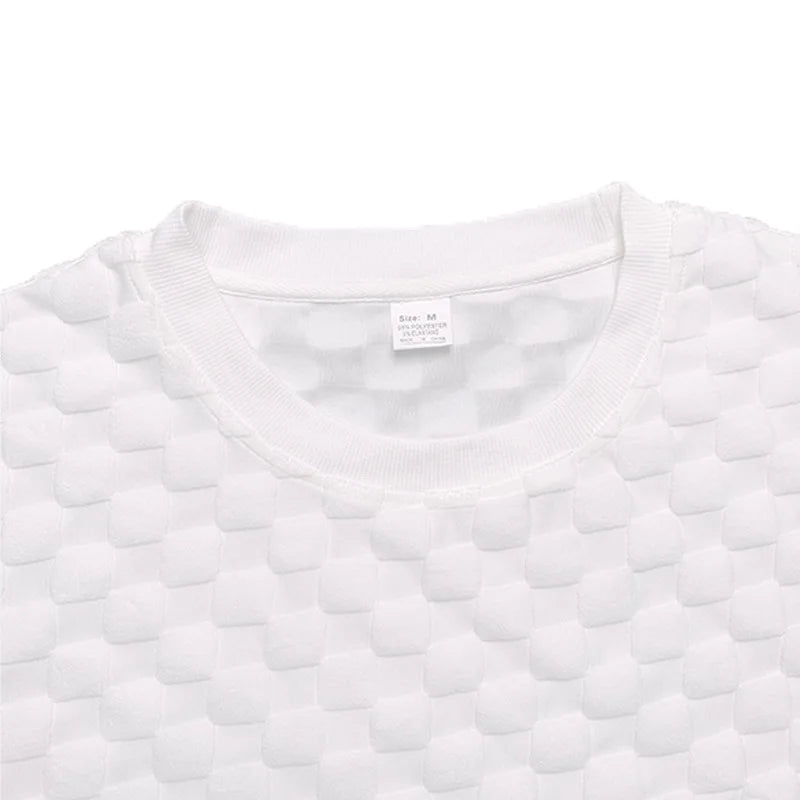 European and American Oversized Fashion Brand Men's Summer New Chessboard Plaid Loose Sports and Leisure Two-Piece Set.