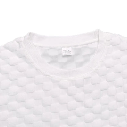 European and American Oversized Fashion Brand Men's Summer New Chessboard Plaid Loose Sports and Leisure Two-Piece Set.