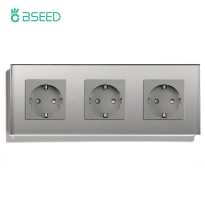 Bseed eu Standard Wand steckdosen Typ-C-Steckdosen Wand steckdose USB-Ladeans chluss Glasscheibe Kinderschutz 16a.