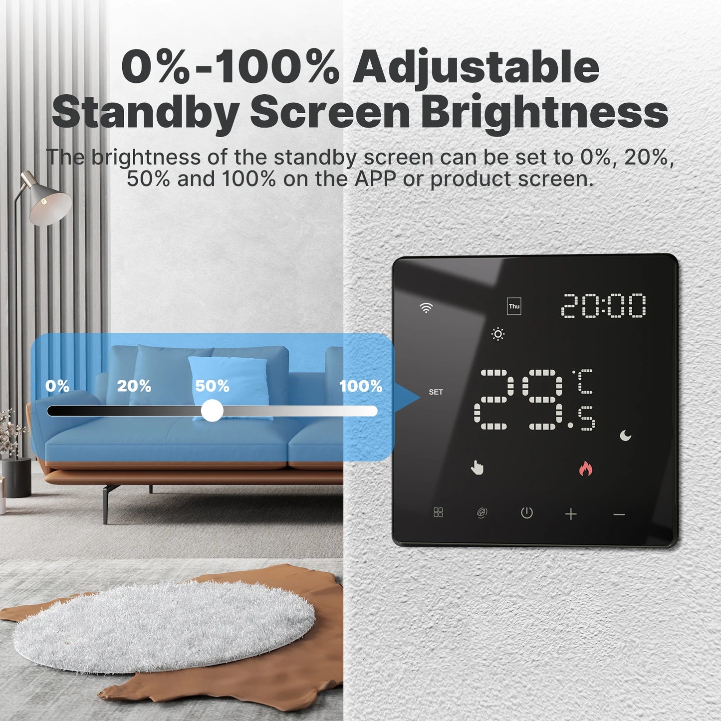 MOES Tuya ZigBee WiFi Smart Thermostat Programmable Temperature Controller for Water Boiler Electric Heating Alexa Google Home.