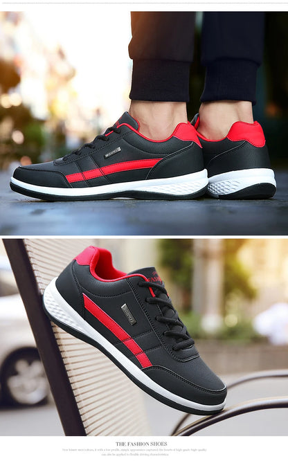 Pu Leder Männer Schuhe Turnschuhe Trend Casual Atmungsaktive Freizeit Männlichen Turnschuhe Nicht-Slip Schuhe Vulkanisierte Schuhe Tenis Masculino.