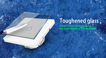 Ubaro eu/uk standard kristall gehärtetes glas wand paneel licht berührungs schalter led anzeige sensor elektrische taste 1/2/3gang 220v.