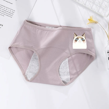 Women's menstrual briefs large flow postpartum water absorption leakproof briefs women's pure cotton menstrual briefs lingerie