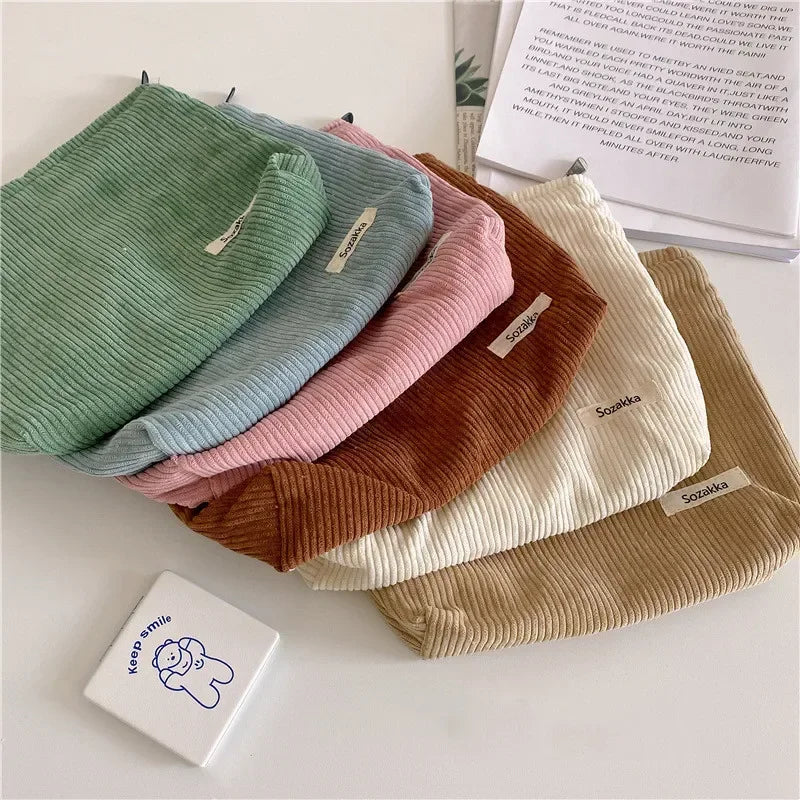 Fashion Women Sweet Cosmetic Bags Makeup Large Purse Bag Zipper Pouch Daily Corduro Outdoor Activities Travel Organiser 2024.