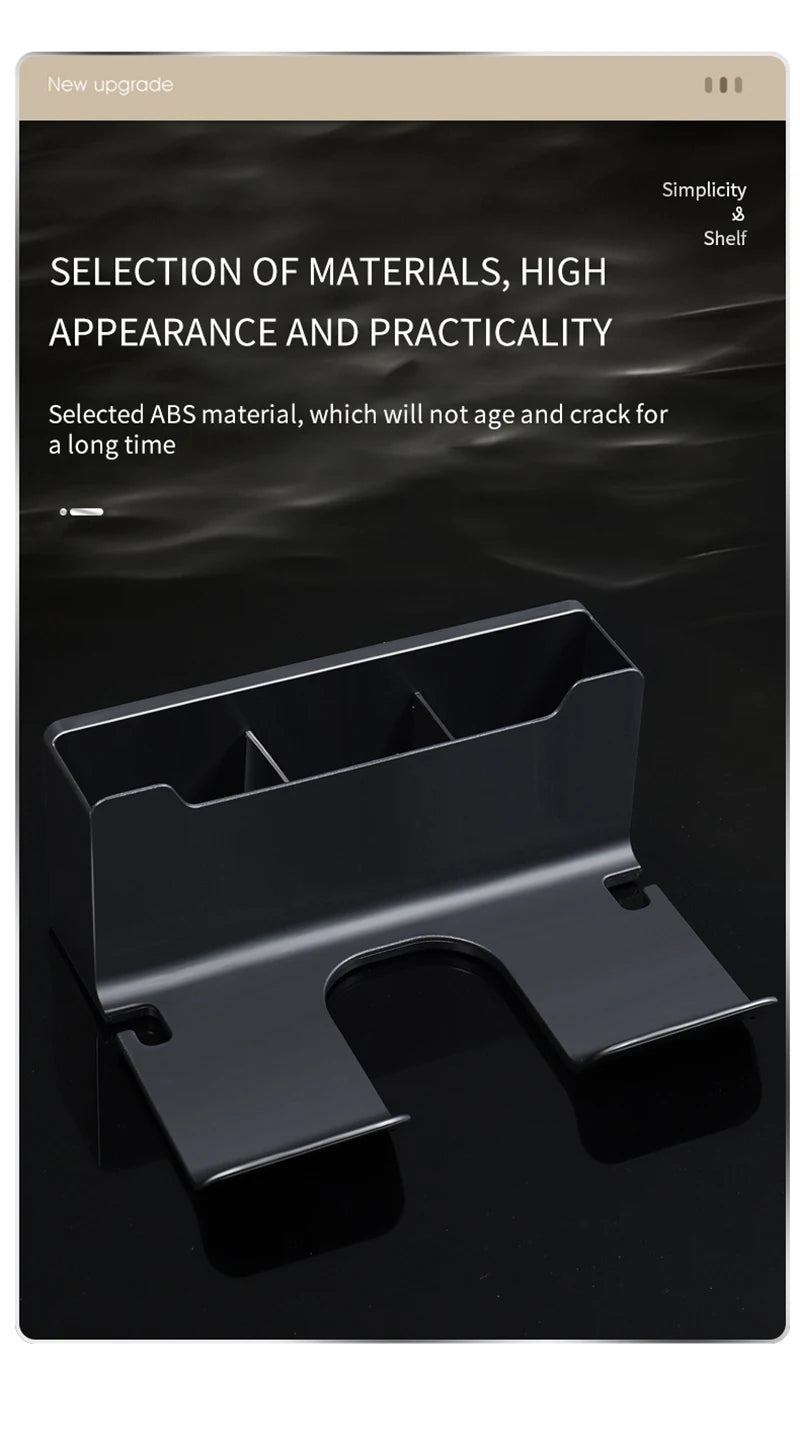 An der Wand montiertes, nicht perforiertes Haartrockner-Lagerregal. Aufbewahrungs- und Platzierungsregal für Badezimmer-Haartrockner. Multifunktionales Lagerregal