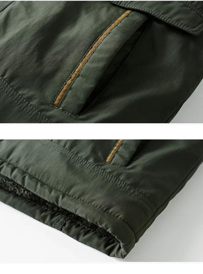 Winter Fleece Long Jacket Men Casual Thicken Warm Cotton Padded Jackets Man Fashion Hooded Outdoor Windproof Parkas Snow Coat