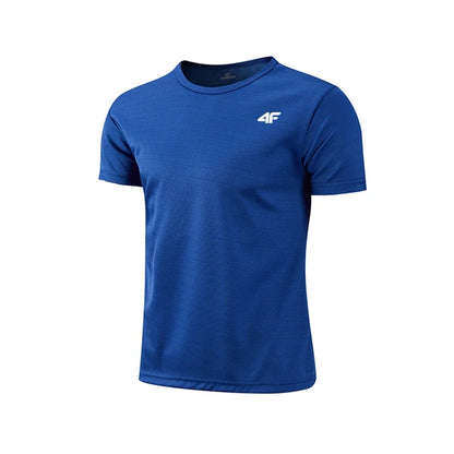 Men's Summer Exercise Trainning T-shirt High Quality Breathable Quick Dry Short Sleeved Top Marathon Gym Fitness Basketball Tees.