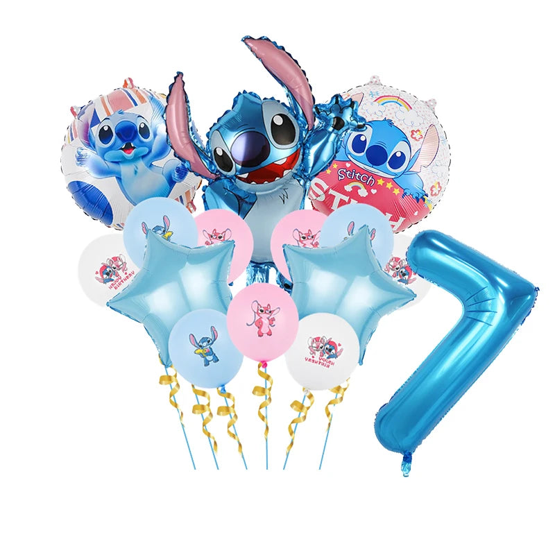 Disney Rosa Stich Geburtstag Party Dekorationen Mädchen Einweg Geschirr Ballon Kuchen Topper Tischdecken Liefert Baby Dusche.