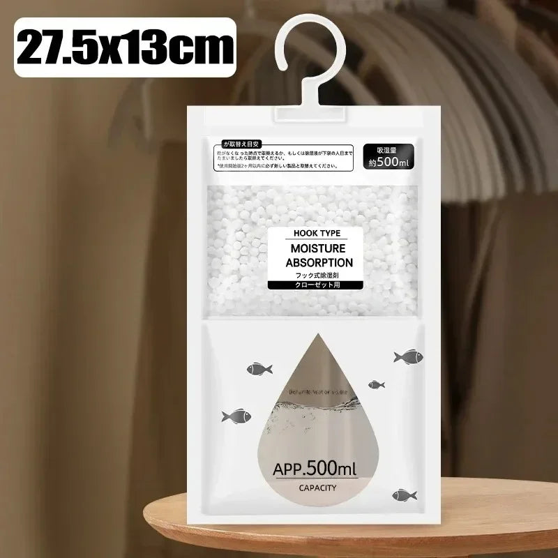 5/10Pcs Moisture Absorber Hanging Bag Wardrobe Antihumidity Bags Anti Damp Mildew Drying Bag Closet Dehumidifier Humidity Packs.