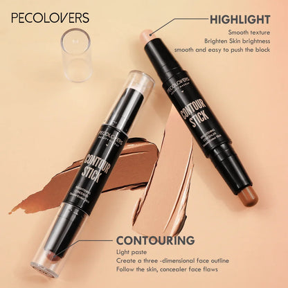 Double Head Highlight Pen Face Make Up Liquid Waterproof Contouring Foundation Contour Makeup Concealer Stick Pencil Cosmetics.