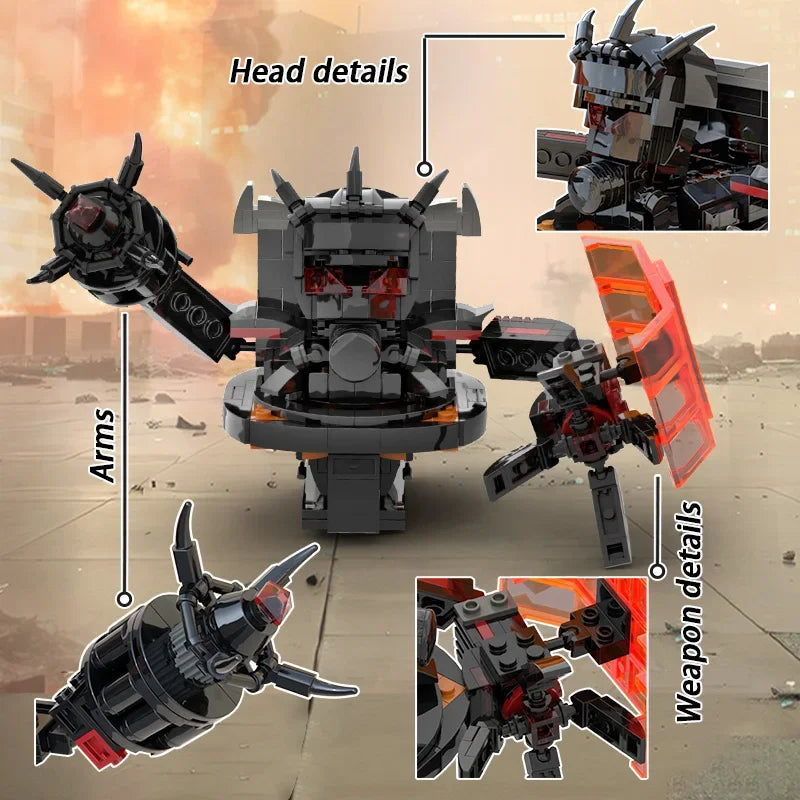 Moc Skibidi Toilet Action Figures builing blocks,Camerman Titan Speakerman Surveillance Man TVMan Boys Bricks Toys For Kids Gift