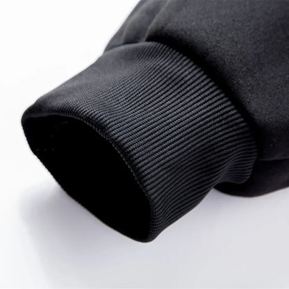 Men's Fleece Warm Hoodies Sets PARIS Printing Tracksuit Autumn Winter Casual Hooded Sweatshirt Drawstring Pants Running Suit.