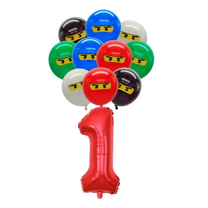 Neue Ninja Geburtstag Dekoration Supplie Ballon Geschirr Cartoon Banner Hintergrund Kuchen Dekoration Party Supplie Baby Dusche geschenk