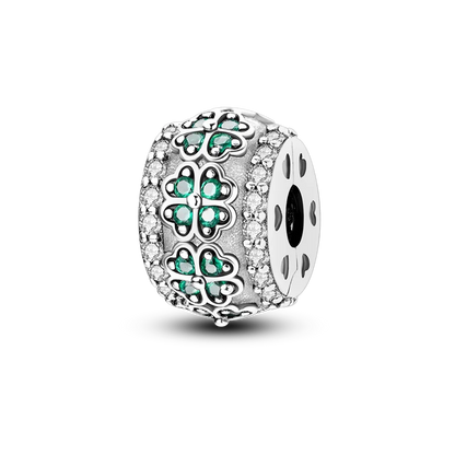 Silver Clasp 925 Sterling Silver CZ pave Clip Charms Daisy Beads Stopper Safety Chain fit Original Bangle Bracelet Jewelry Clip