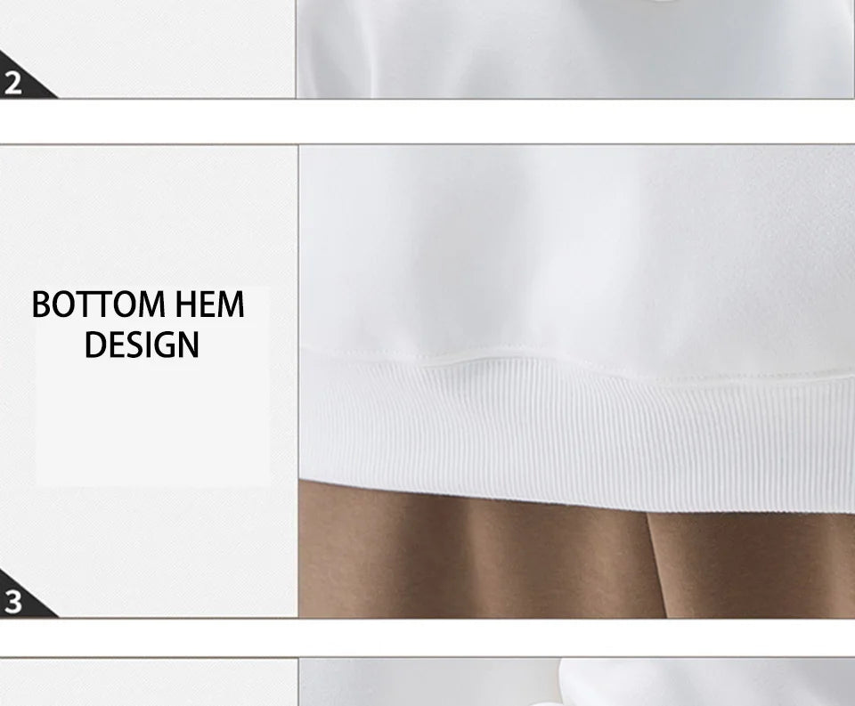 470G-570G HeavyWeight Cotton New Autumn Casual Men's Top Solid Color Loose Pullover Hoodies Sweatshirt Long-Sleeve Men Clothing