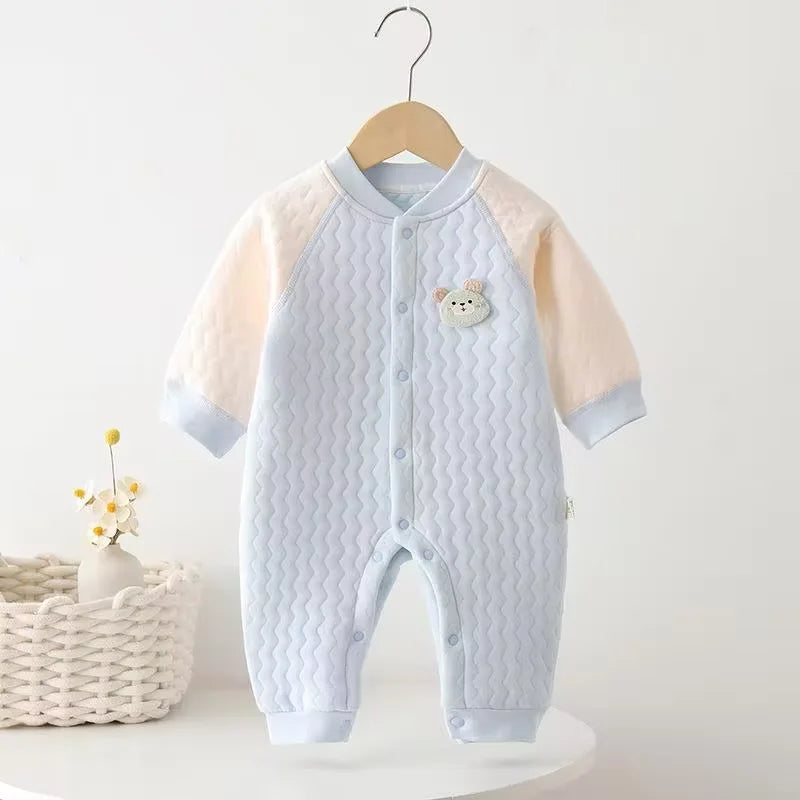 Baby-Body ohne Knochen, warmer Strampler für Neugeborene, Jungen und Mädchen, Cartoon-Body mit langen Ärmeln, Kletteranzug.