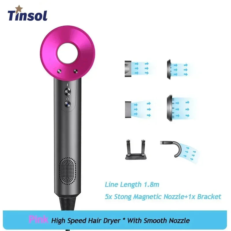 High-speed negative ion hair dryer Professional thermostatic leafless hair dryer Powerful household negative ion hair dryer