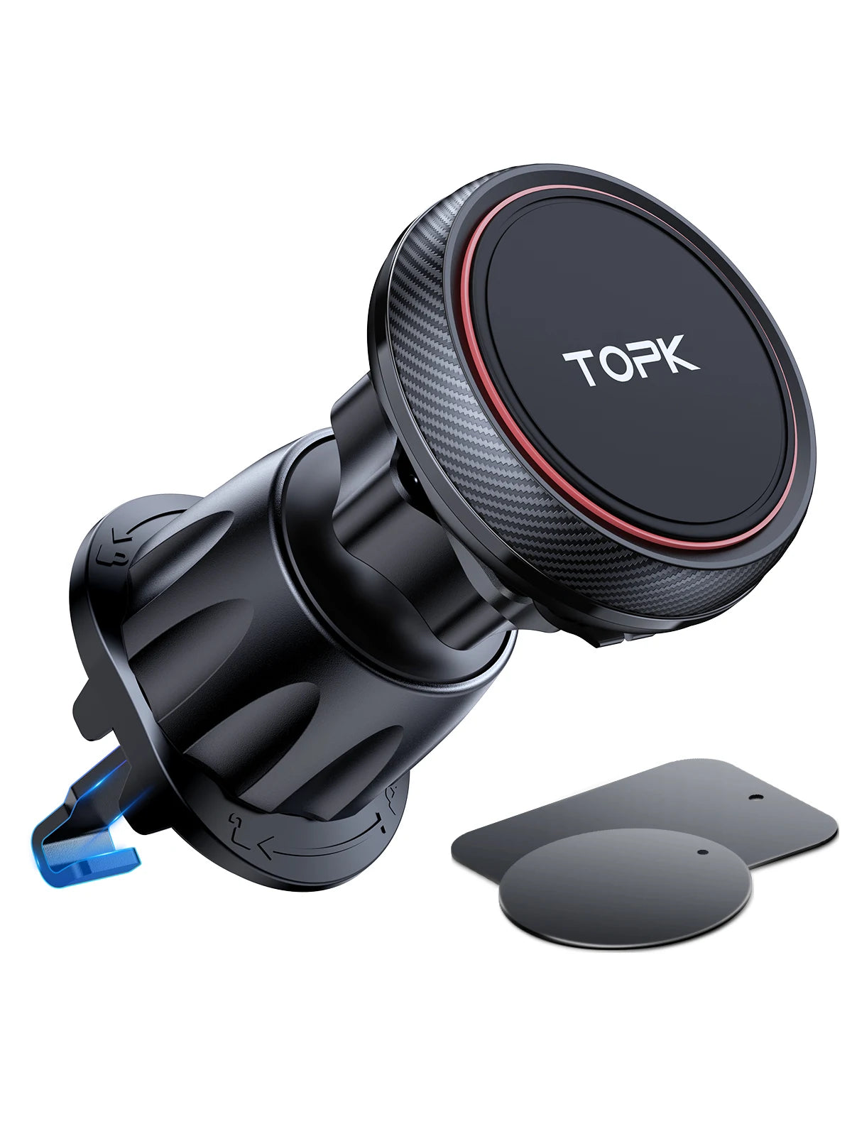 TOPK Magnetic Car Phone Mount in Car Phone Holder Air Vent Magnetic, 6 N52 Magnets Universal Mobile Phone Holders for iPhone 15.
