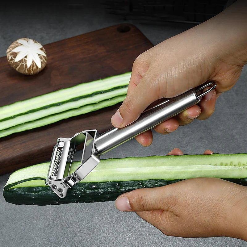 Kitchen Vegetable Peeler Stainless Steel Potato Peeler Slicer Korean Carrot Grater Shredder Multifunctional Fruit Veggie Tools.