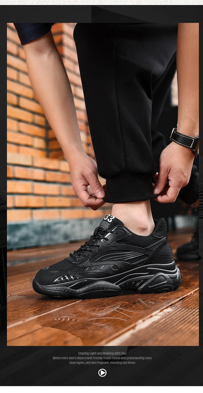 6CM Man Hidden Elevator Shoes Breathable Mesh Sneakers Anti-Slip Thick Sole Comfortable Casual Athletic Sports for Men Non-Slip