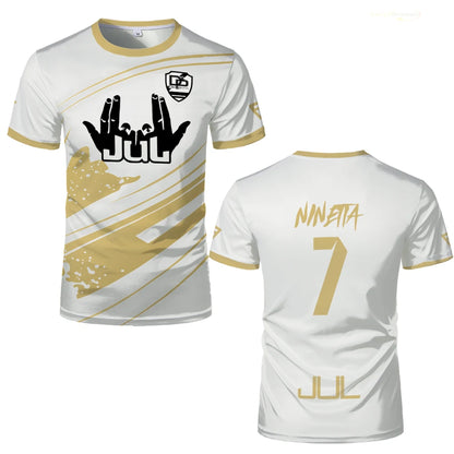 New Summer Maillo Jul T-shirt Youth Training Breathable Quick Drying Football Jersey Men's Custom Outdoor Sports Tops Fan Gifts.