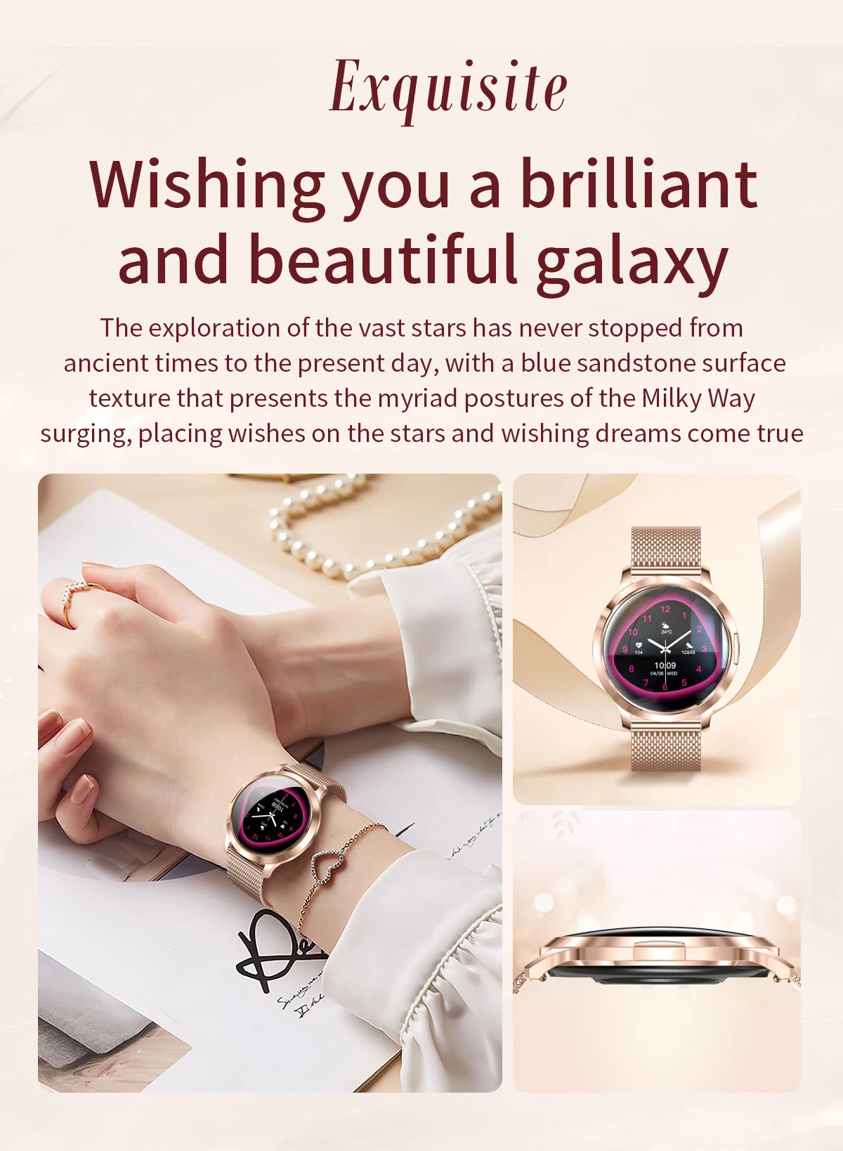 2025 New Smart Watch For Women AMOLED Screen Watches IP68 Waterproof Heart Rate Monitor Ladies Call Smart watch For Android ios.