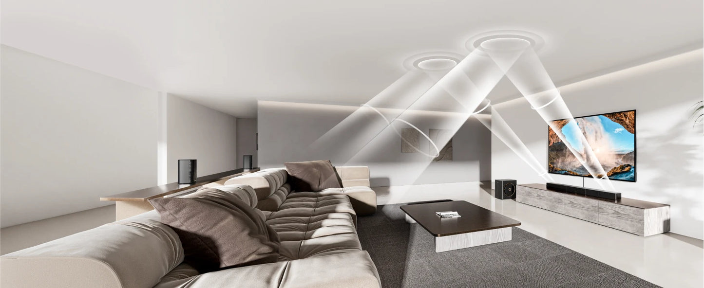 ULTIMEA Skywave X40 5.1.2ch Wireless Surround Sound System for TV with Dolby Atmos, Home Cinema Soundbar with Wireless Subwoofer