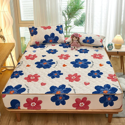 Printed Bedspread Bed 90/120/150/180cm Cover Thicken Bed Linen Sheets fundas de colchón Non-slip Mattress Covers (No Pillowcase)