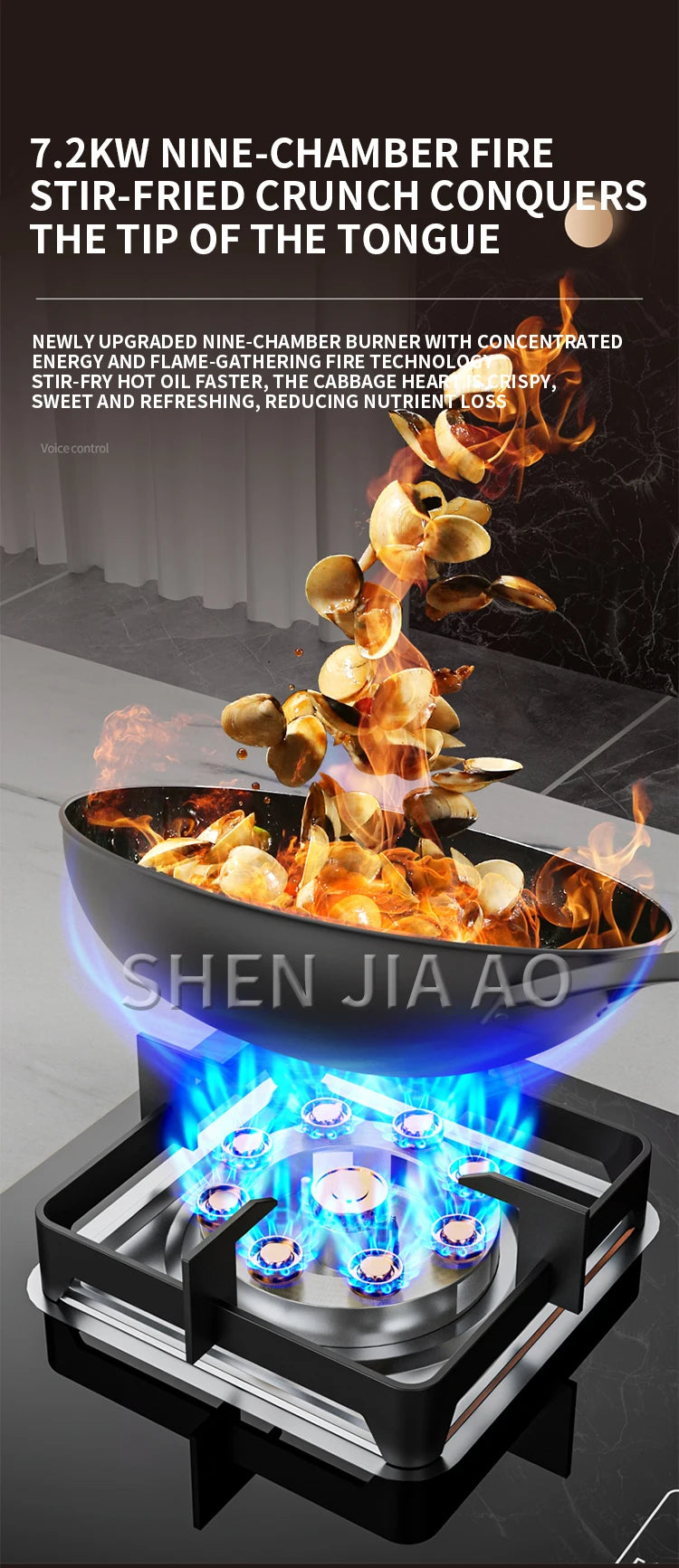 7.2KW Gas Stove Household Three Stove Timing Table Embedded Dual-purpose Natural Gas Liquefied Gas Fire Stove Gas Stove.