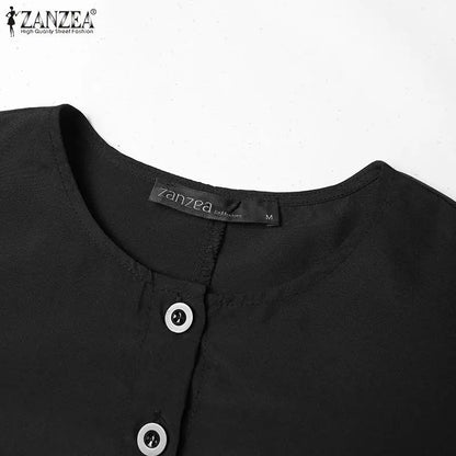 Muslim Abaya ZANZEA Solid Muslim Fashion Islamic Dress Women Vintage.