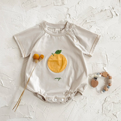 INS Sommer Neue Baby Body Neugeborenen Kleidung Jungen Mädchen Baumwolle Dreieck Strampler Plüsch brief Kurzarm Infant 0-18M