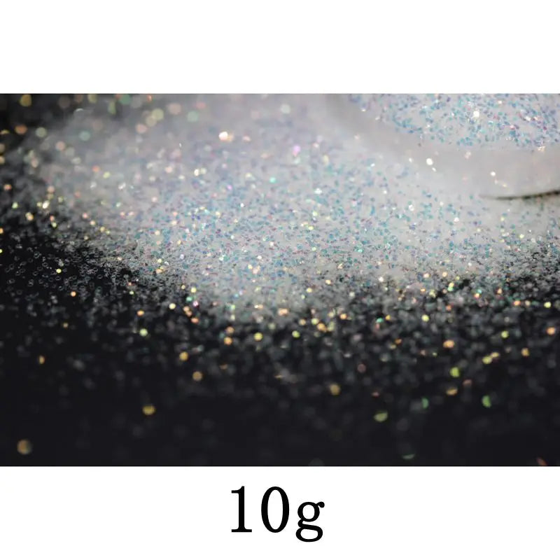Ultra Fine Colorful Spark - Solvent Resistant White Iridescent Glitter -  - 015 Size, 0.5 mm