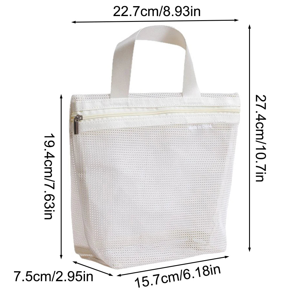 Mesh Makeup Toiletry Storage Bags Handbags Portable Travel Washing Body Shower Tools Organizer Hanging Cosmetic Organizer Pouch.