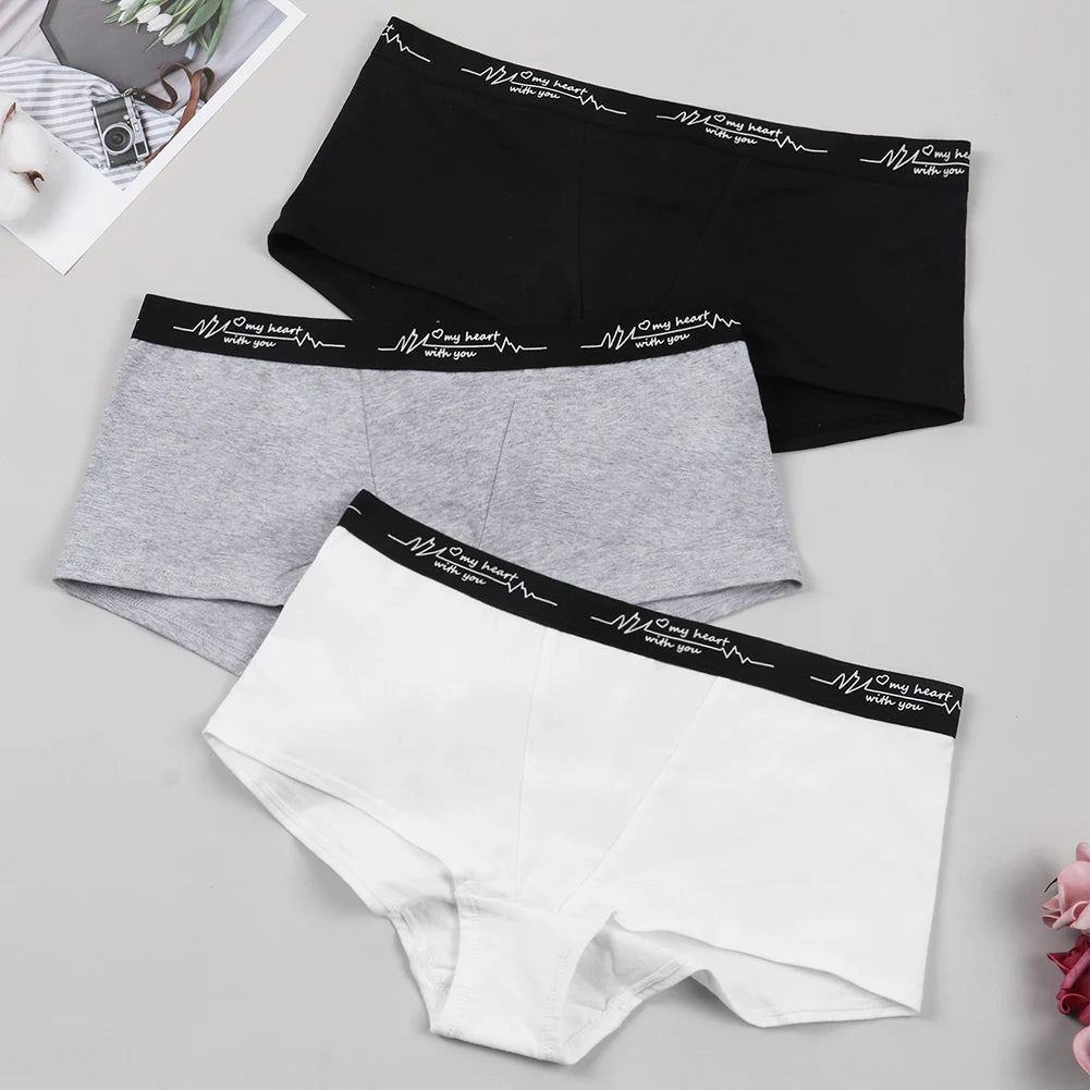 Ladies Solid color boxers Briefs Comfortable Female Underwear Sporty Style Casual Sexy Panties for Women S-XL.