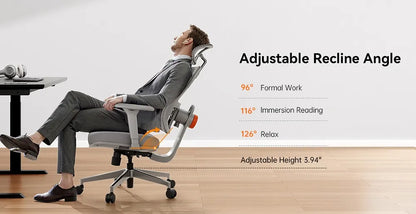 NEWTRAL MAGICH003 Ergonomischer Bürostuhl, automatisch ausgestellte Rückenlehne, adaptive Unterrückenstütze, verstellbarer Kopfstützensitz